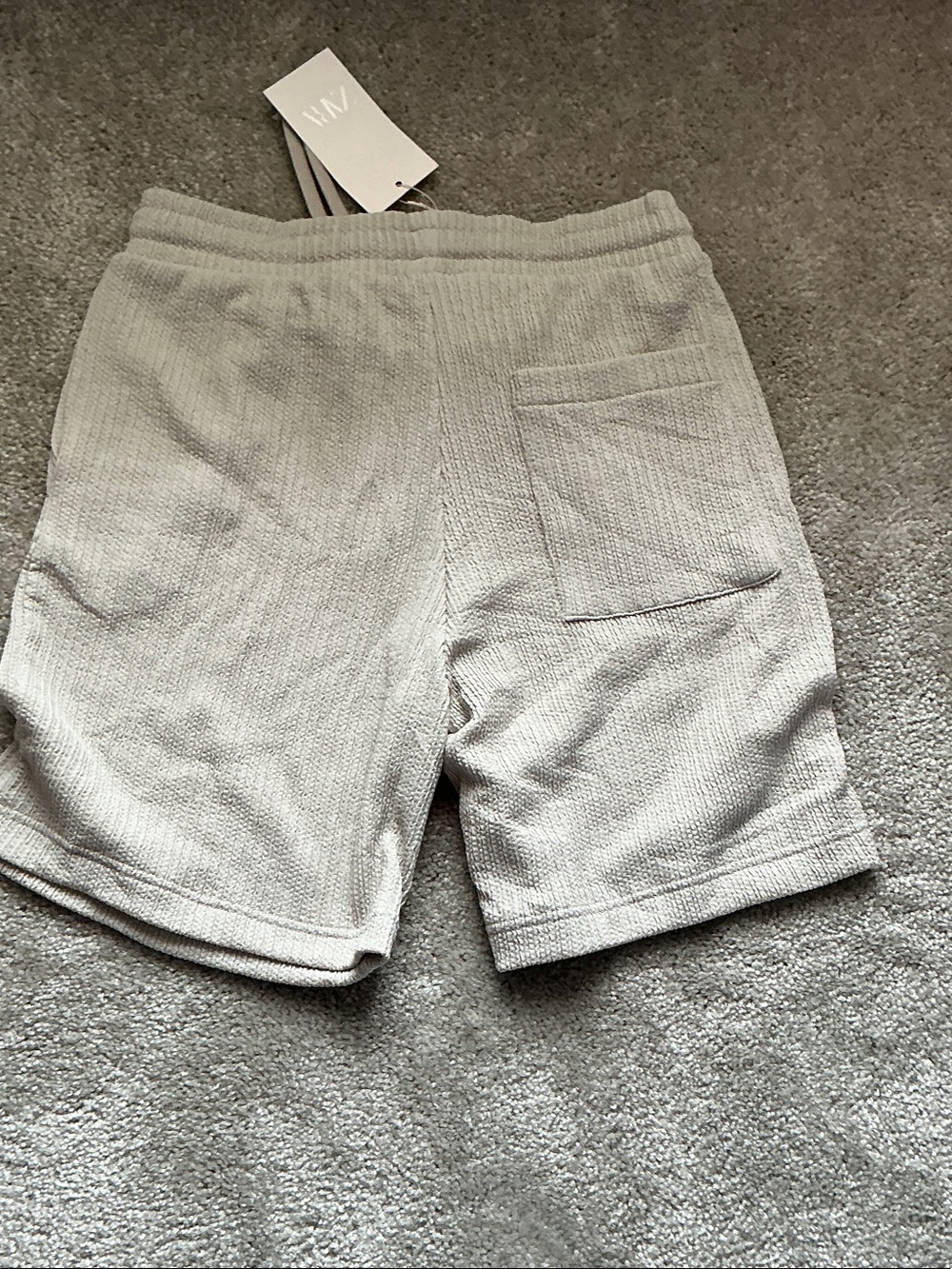 Men's Waffle Knit Drawstring Shorts - Picture 3 of 3